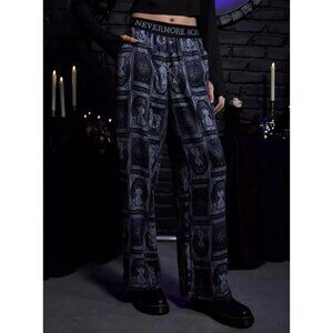 Wednesday Character Tarot Card Pajama Pants Juniors MEDIUM New